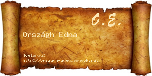 Országh Edna névjegykártya